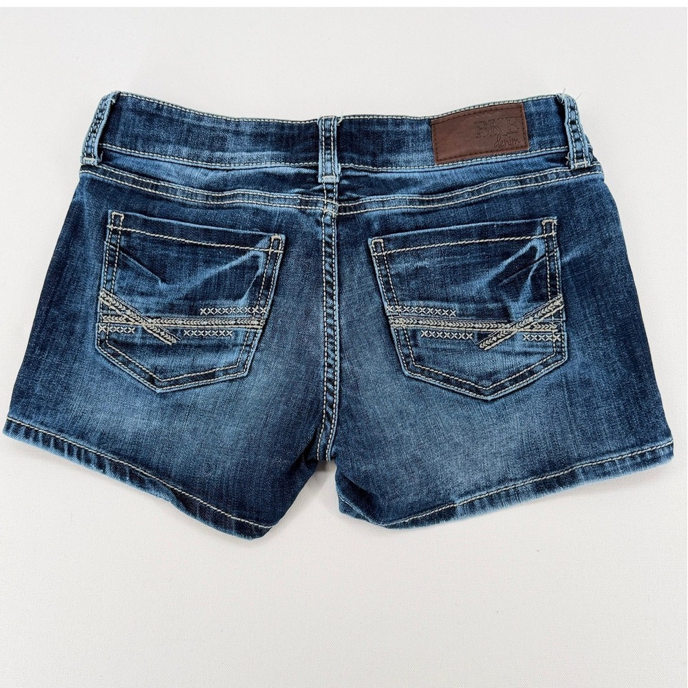 BKE Sabrina Denim Shorts Womens Size 26 Medium Wash Stretch Low Rise - Picture 13 of 15